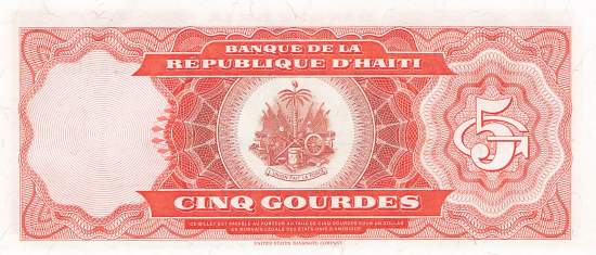 5 Gourdes p255 1989 Haiti